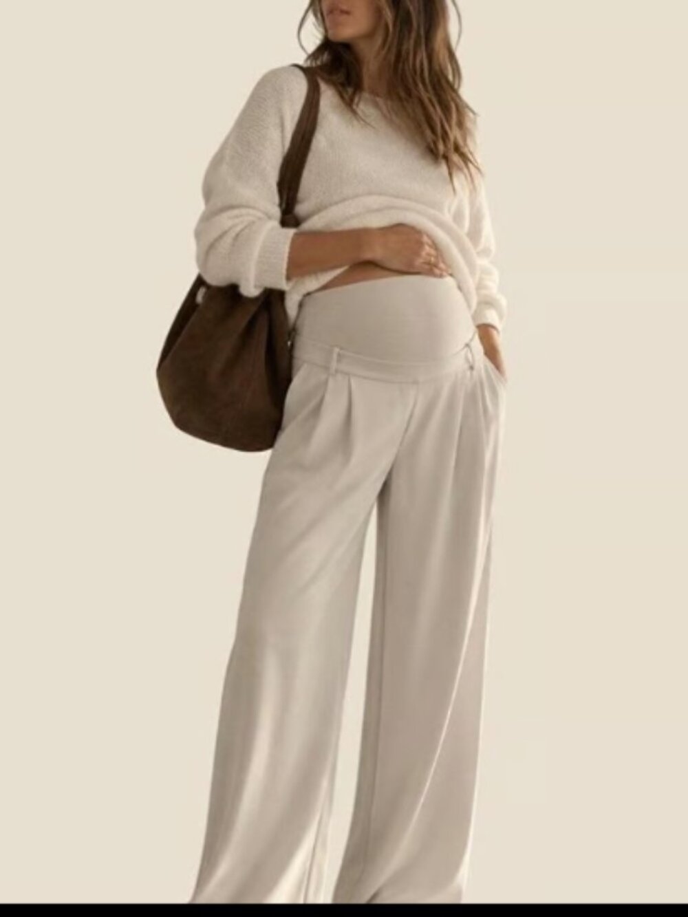 ABERCROMBIE & FITCH BLACK SLOANE WIDE LEG MATERNITY TROUSER PANTS NWT 4 s/27 w - Picture 3 of 10